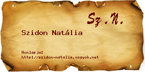 Szidon Natália névjegykártya